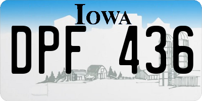 IA license plate DPF436