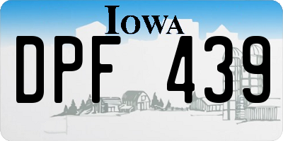 IA license plate DPF439