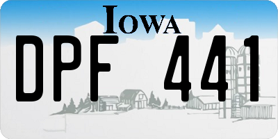IA license plate DPF441