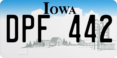 IA license plate DPF442