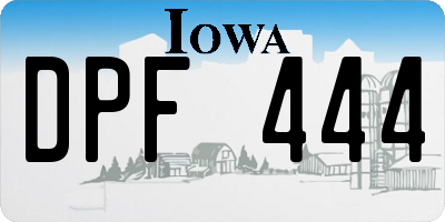 IA license plate DPF444