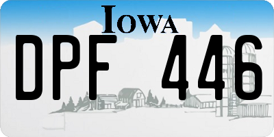 IA license plate DPF446