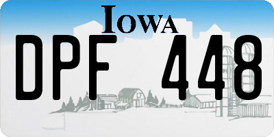 IA license plate DPF448