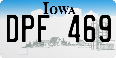 IA license plate DPF469