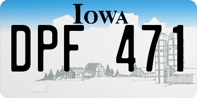 IA license plate DPF471