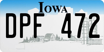 IA license plate DPF472