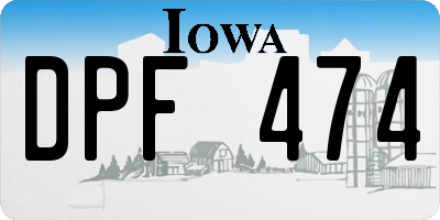 IA license plate DPF474