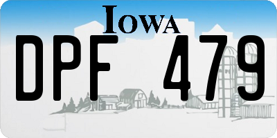 IA license plate DPF479