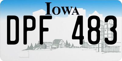 IA license plate DPF483