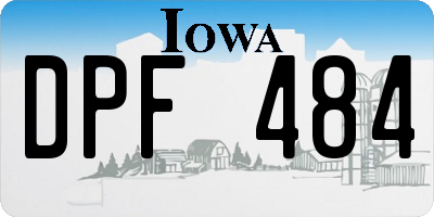 IA license plate DPF484