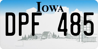 IA license plate DPF485
