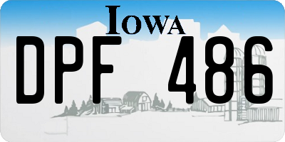 IA license plate DPF486