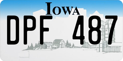 IA license plate DPF487