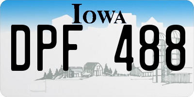 IA license plate DPF488