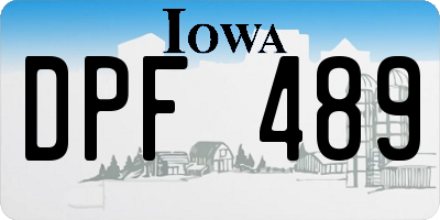 IA license plate DPF489