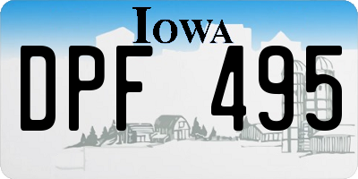 IA license plate DPF495