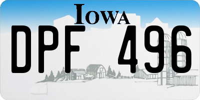 IA license plate DPF496