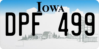 IA license plate DPF499
