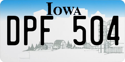 IA license plate DPF504