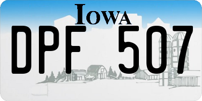 IA license plate DPF507