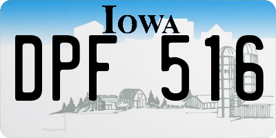 IA license plate DPF516