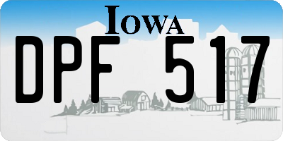 IA license plate DPF517