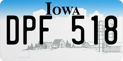 IA license plate DPF518