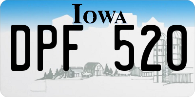IA license plate DPF520
