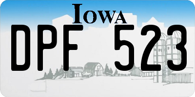 IA license plate DPF523