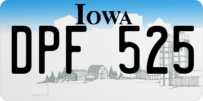 IA license plate DPF525