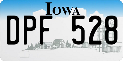 IA license plate DPF528