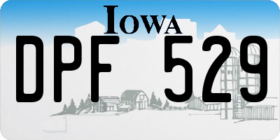 IA license plate DPF529