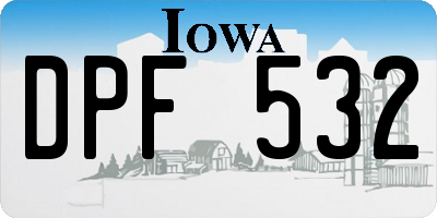 IA license plate DPF532
