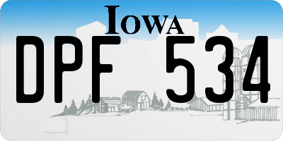 IA license plate DPF534