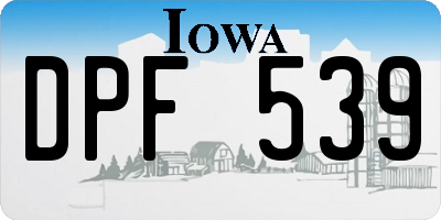 IA license plate DPF539