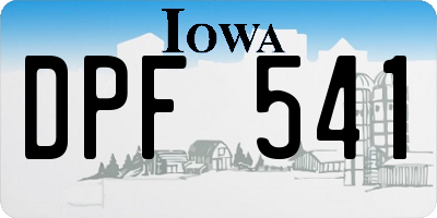 IA license plate DPF541