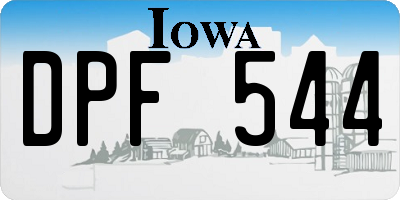 IA license plate DPF544