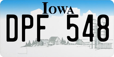 IA license plate DPF548