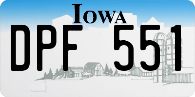 IA license plate DPF551