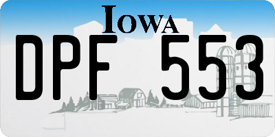 IA license plate DPF553