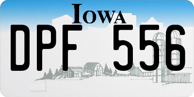 IA license plate DPF556