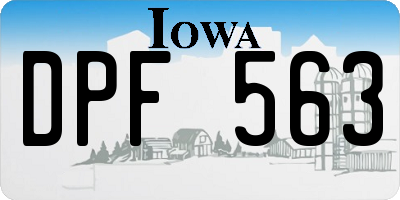 IA license plate DPF563