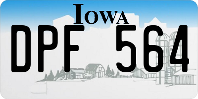IA license plate DPF564