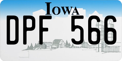 IA license plate DPF566