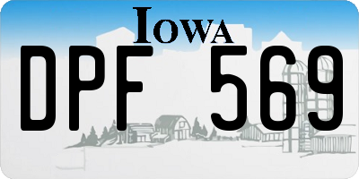 IA license plate DPF569