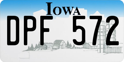 IA license plate DPF572