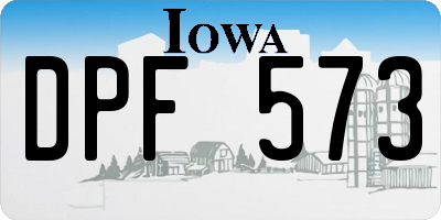 IA license plate DPF573