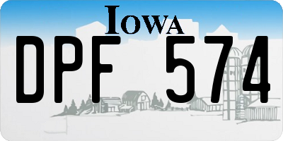 IA license plate DPF574