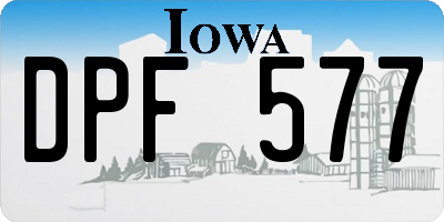 IA license plate DPF577