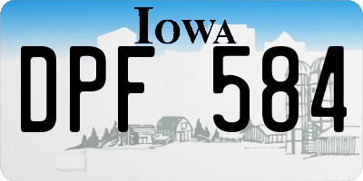 IA license plate DPF584